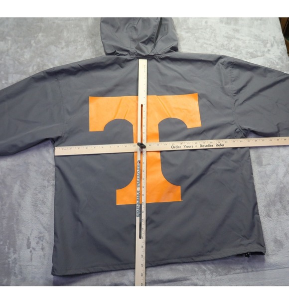University of Tennessee Vols Windbreaker Men's XL Grey 1/4 Zip Jacket Hooded - Picture 6 of 8